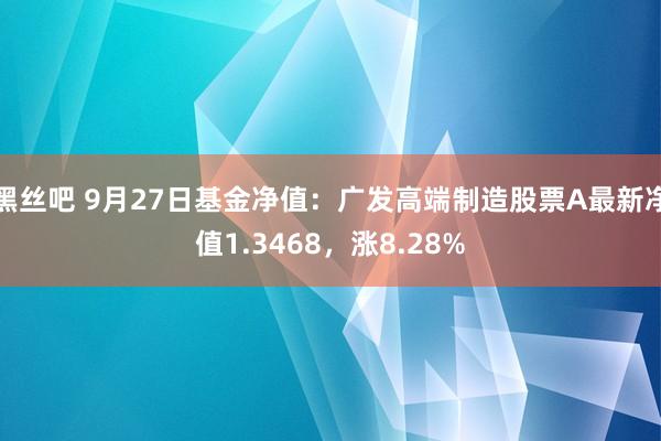 黑丝吧 9月27日基金净值：广发高端制造股票A最新净值1.3468，涨8.28%