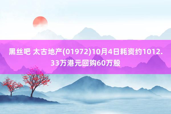 黑丝吧 太古地产(01972)10月4日耗资约1012.33万港元回购60万股