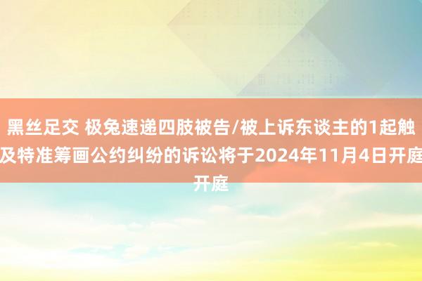 黑丝足交 极兔速递四肢被告/被上诉东谈主的1起触及特准筹画公约纠纷的诉讼将于2024年11月4日开庭