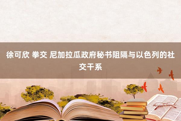 徐可欣 拳交 尼加拉瓜政府秘书阻隔与以色列的社交干系