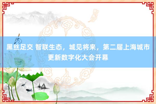 黑丝足交 智联生态，城见将来，第二届上海城市更新数字化大会开幕