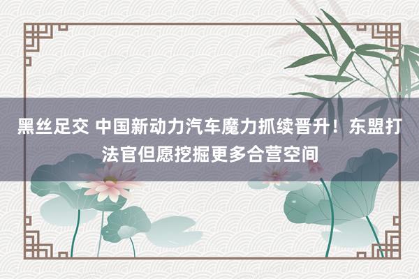 黑丝足交 中国新动力汽车魔力抓续晋升！东盟打法官但愿挖掘更多合营空间