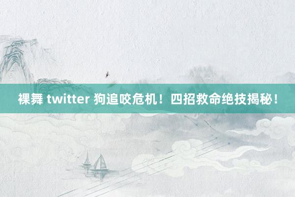 裸舞 twitter 狗追咬危机！四招救命绝技揭秘！