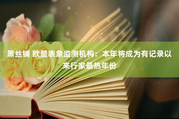 黑丝铺 欧盟表象监测机构：本年将成为有记录以来行家最热年份