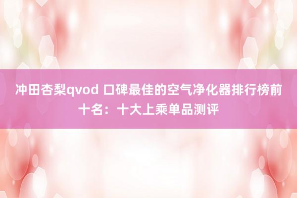 冲田杏梨qvod 口碑最佳的空气净化器排行榜前十名：十大上乘单品测评
