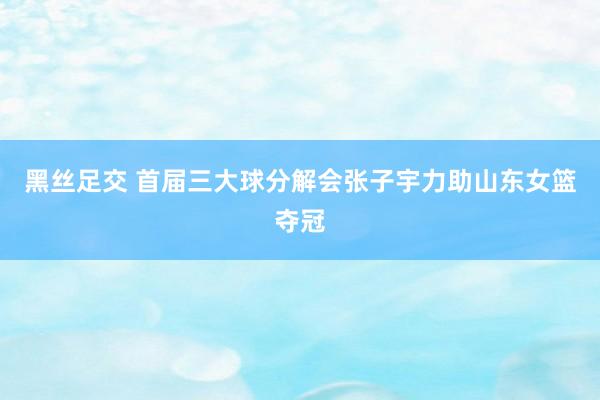 黑丝足交 首届三大球分解会张子宇力助山东女篮夺冠