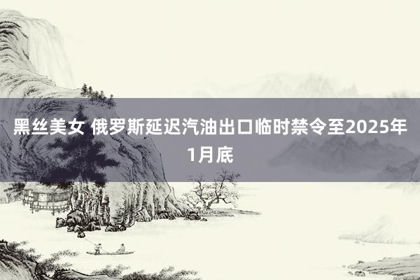 黑丝美女 俄罗斯延迟汽油出口临时禁令至2025年1月底