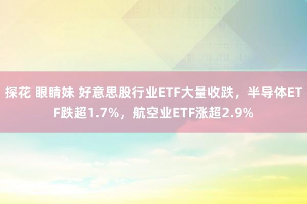 探花 眼睛妹 好意思股行业ETF大量收跌，半导体ETF跌超1.7%，航空业ETF涨超2.9%