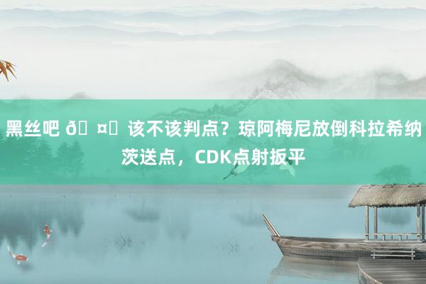 黑丝吧 🤔该不该判点？琼阿梅尼放倒科拉希纳茨送点，CDK点射扳平