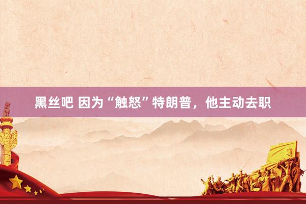 黑丝吧 因为“触怒”特朗普，他主动去职