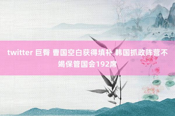 twitter 巨臀 曹国空白获得填补 韩国抓政阵营不竭保管国会192席