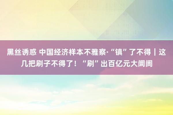 黑丝诱惑 中国经济样本不雅察·“镇”了不得｜这几把刷子不得了！“刷”出百亿元大阛阓