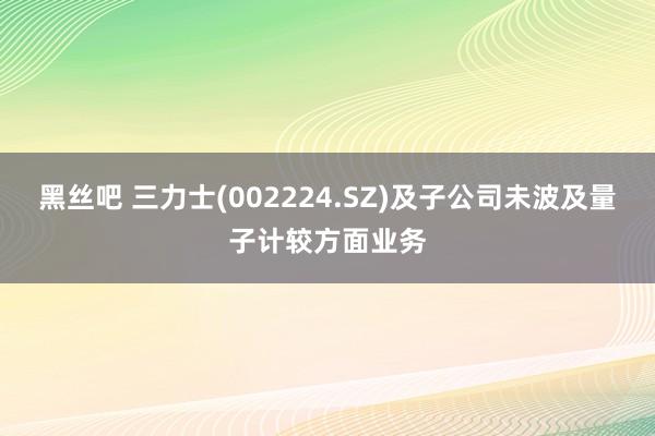 黑丝吧 三力士(002224.SZ)及子公司未波及量子计较方面业务