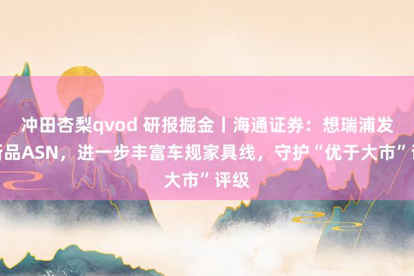 冲田杏梨qvod 研报掘金丨海通证券：想瑞浦发布新品ASN，进一步丰富车规家具线，守护“优于大市”评