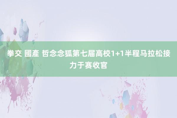 拳交 國產 哲念念狐第七届高校1+1半程马拉松接力于赛收官