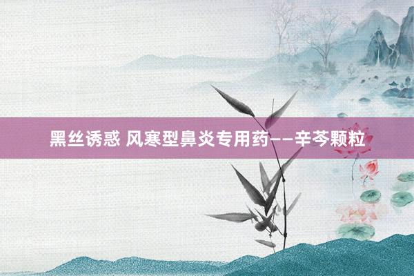 黑丝诱惑 风寒型鼻炎专用药——辛芩颗粒