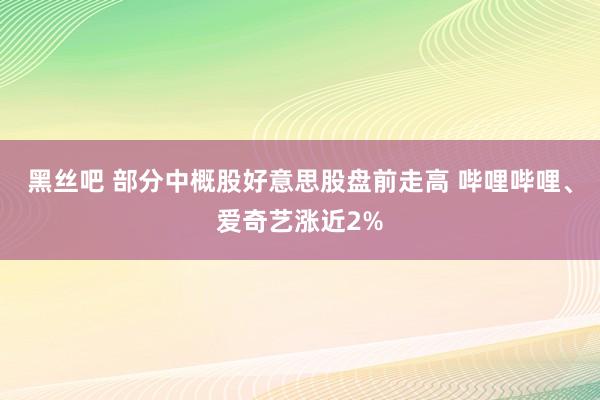 黑丝吧 部分中概股好意思股盘前走高 哔哩哔哩、爱奇艺涨近2%