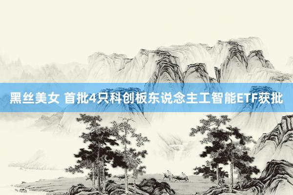 黑丝美女 首批4只科创板东说念主工智能ETF获批