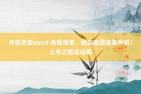 冲田杏梨qvod 再现传奇，蚂迫临团遑急声明！上市之路还远吗