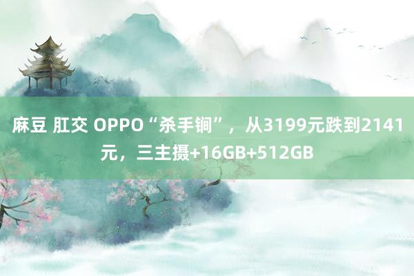 麻豆 肛交 OPPO“杀手锏”，从3199元跌到2141元，三主摄+16GB+512GB