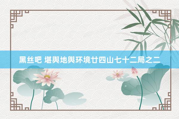 黑丝吧 堪舆地舆环境廿四山七十二局之二