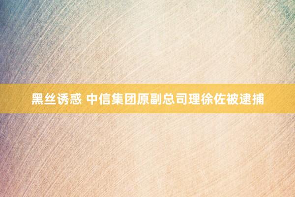 黑丝诱惑 中信集团原副总司理徐佐被逮捕