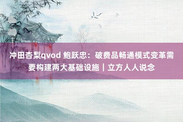 冲田杏梨qvod 鲍跃忠：破费品畅通模式变革需要构建两大基础设施｜立方人人说念