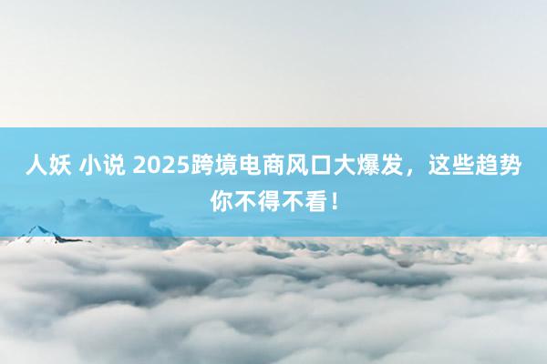 人妖 小说 2025跨境电商风口大爆发，这些趋势你不得不看！