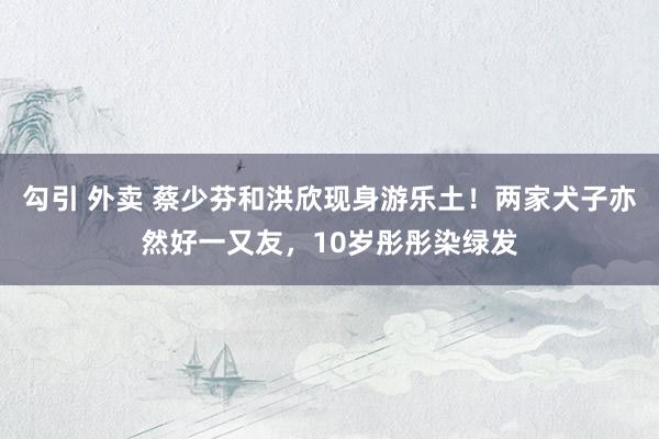 勾引 外卖 蔡少芬和洪欣现身游乐土！两家犬子亦然好一又友，10岁彤彤染绿发