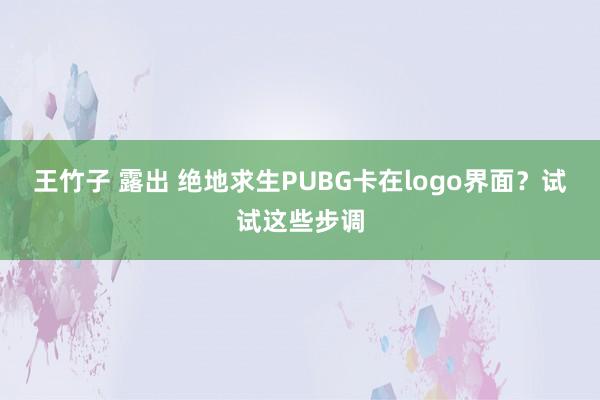 王竹子 露出 绝地求生PUBG卡在logo界面？试试这些步调