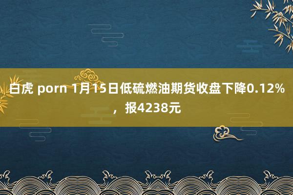 白虎 porn 1月15日低硫燃油期货收盘下降0.12%，报4238元
