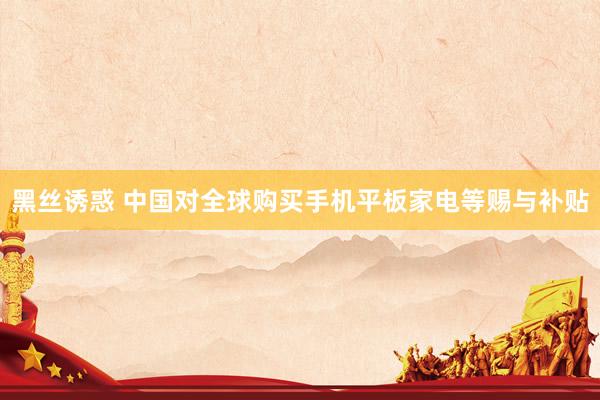 黑丝诱惑 中国对全球购买手机平板家电等赐与补贴