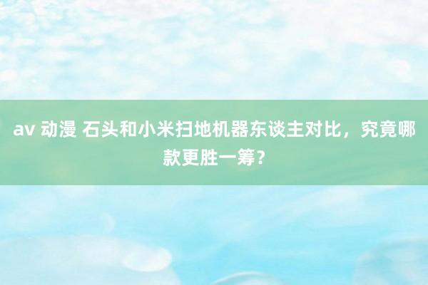 av 动漫 石头和小米扫地机器东谈主对比，究竟哪款更胜一筹？