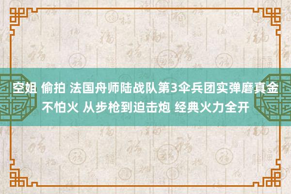 空姐 偷拍 法国舟师陆战队第3伞兵团实弹磨真金不怕火 从步枪到迫击炮 经典火力全开