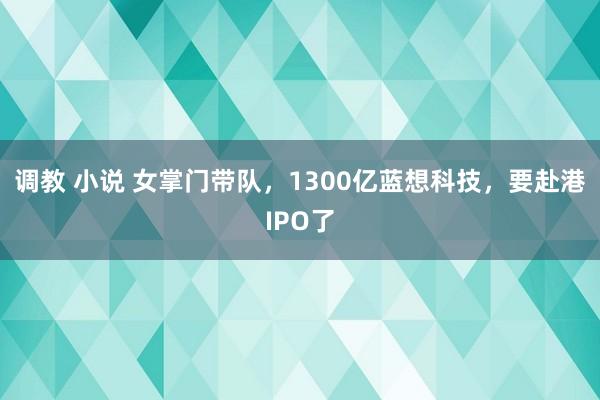调教 小说 女掌门带队，1300亿蓝想科技，要赴港IPO了