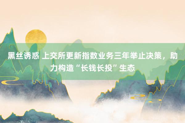 黑丝诱惑 上交所更新指数业务三年举止决策，助力构造“长钱长投”生态